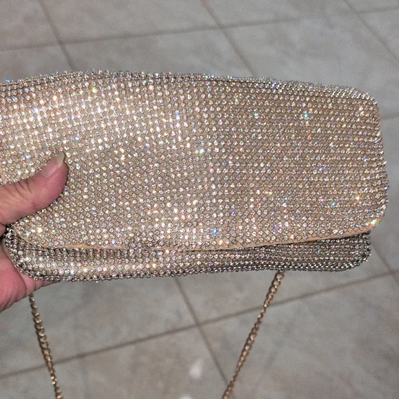 Lulu Townsend Bags Lula Townsend Elegant Crystal Clutch With